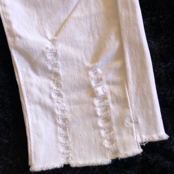 White Distressed Ripped Jeans - Picture 4 of 5